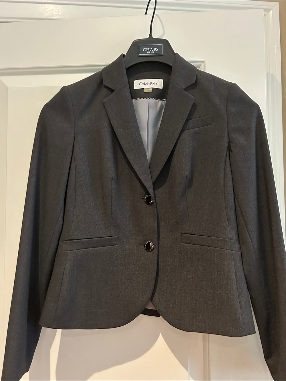 Calvin Klein Women's Charcoal Gray Tailored Pants Suit